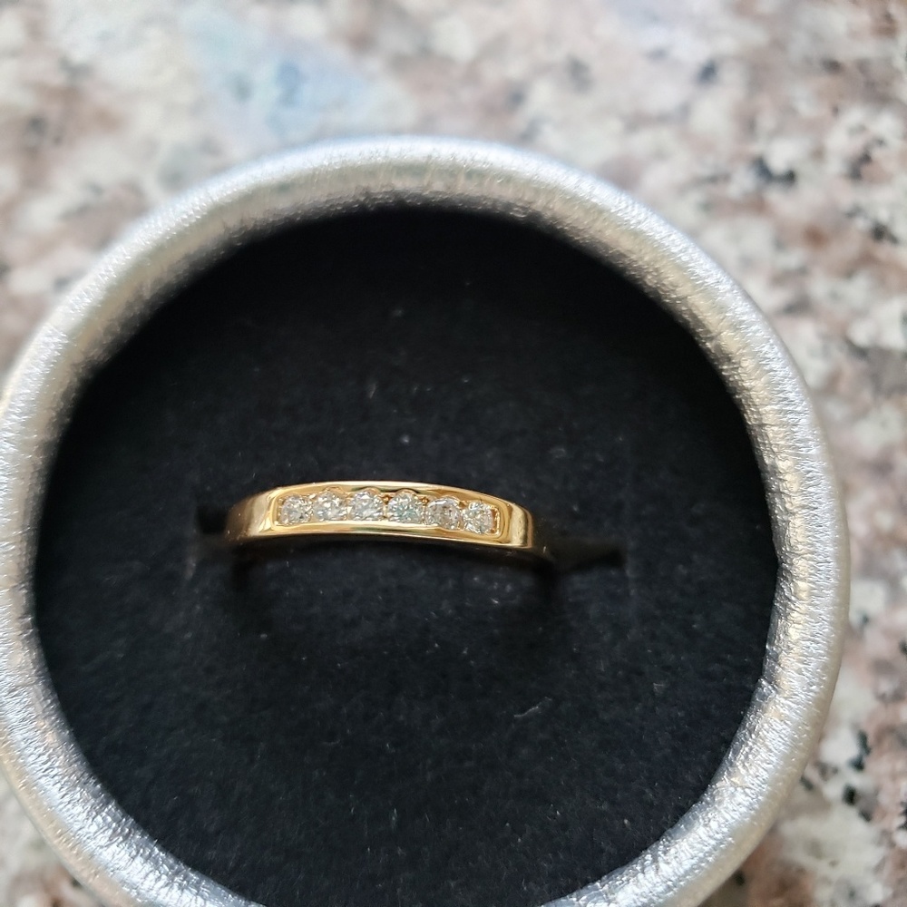 18K gold fill CZ Eternity Style Bands